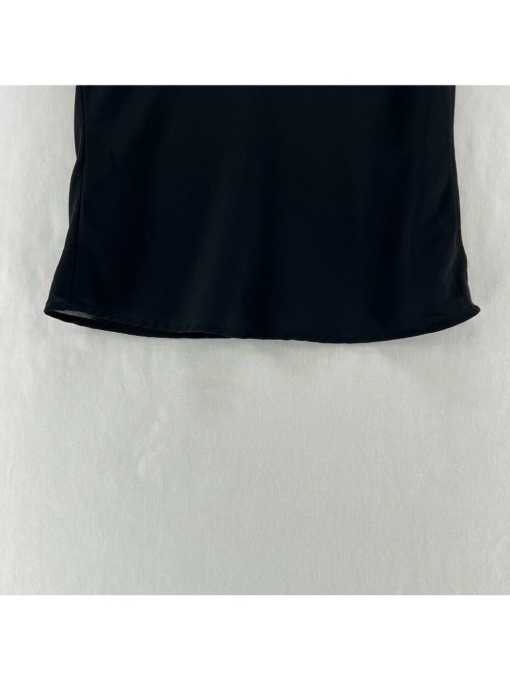 Brandy Melville Mesh Ruched V-Neck Top Womens One Size Cap Sleeve Pullover Black - Picture 9 of 9
